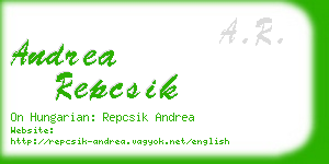 andrea repcsik business card